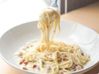 Recette : Spaghettis presque carbonara 