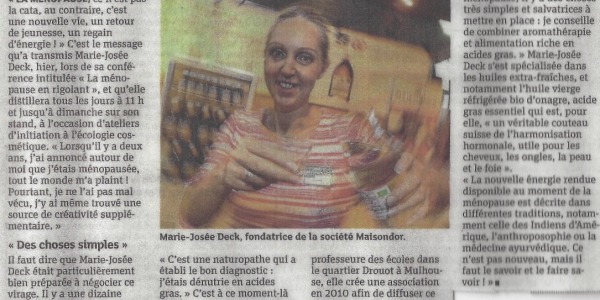 La ménopause en rigolant - Foire EcoBio Mai 2018 
